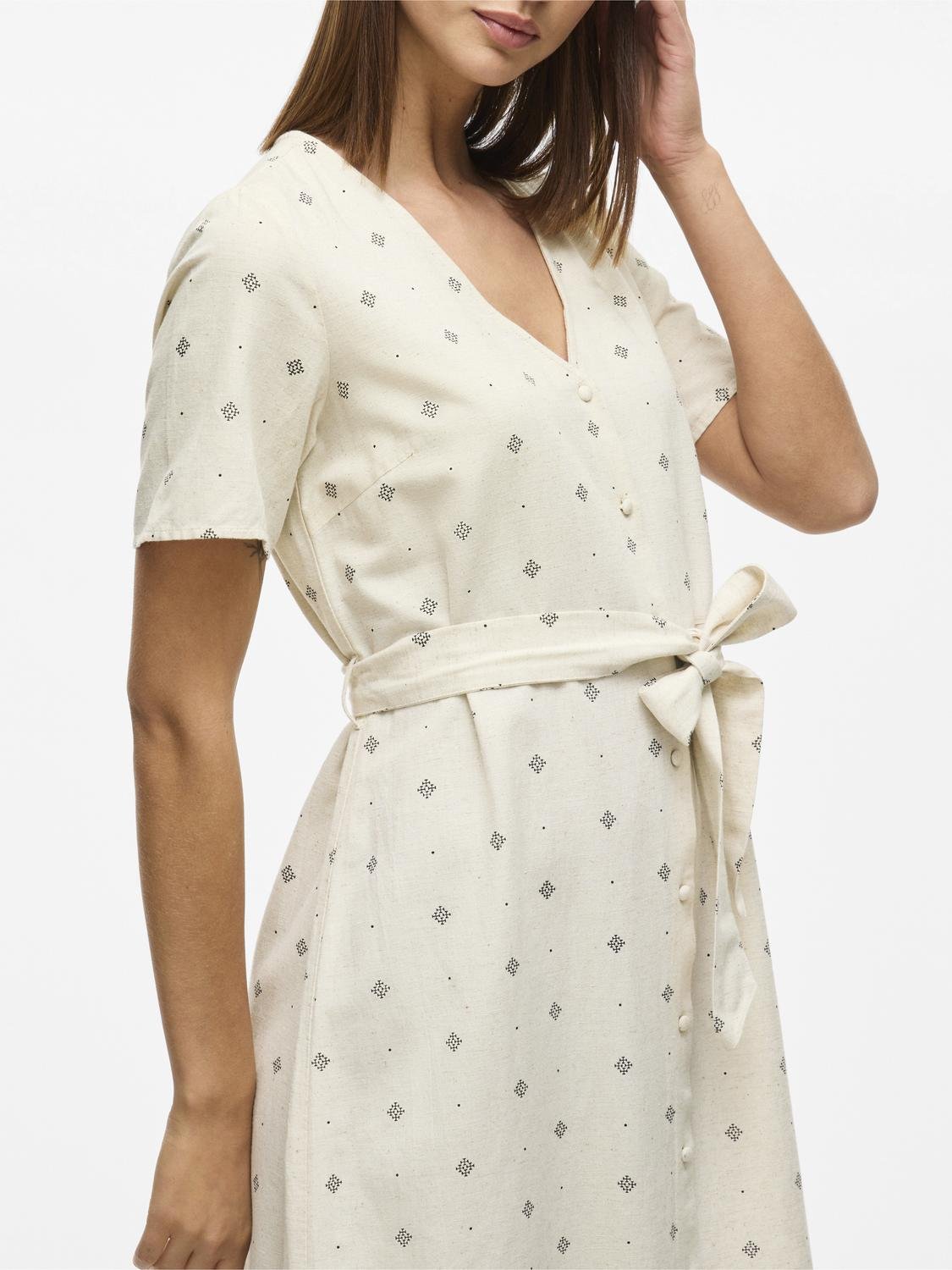 VIPRISILLA Midi Dress - Super Light Natural Melan - VERO MODA & VILA Bergvik